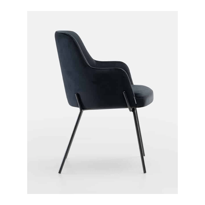 FAUTEUIL CONTEMPORAIN EN VELOURS ET MÉTAL COSMOS