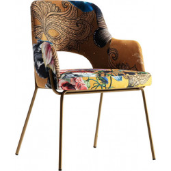 CHAISE CONTEMPORAINE EN VELOURS ET MÉTAL PARIS