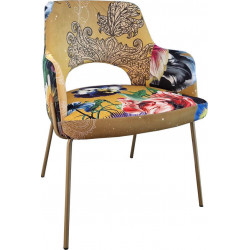 FAUTEUIL CONTEMPORAIN EN VELOURS ET MÉTAL PARIS