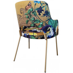 FAUTEUIL CONTEMPORAIN EN VELOURS ET MÉTAL PARIS