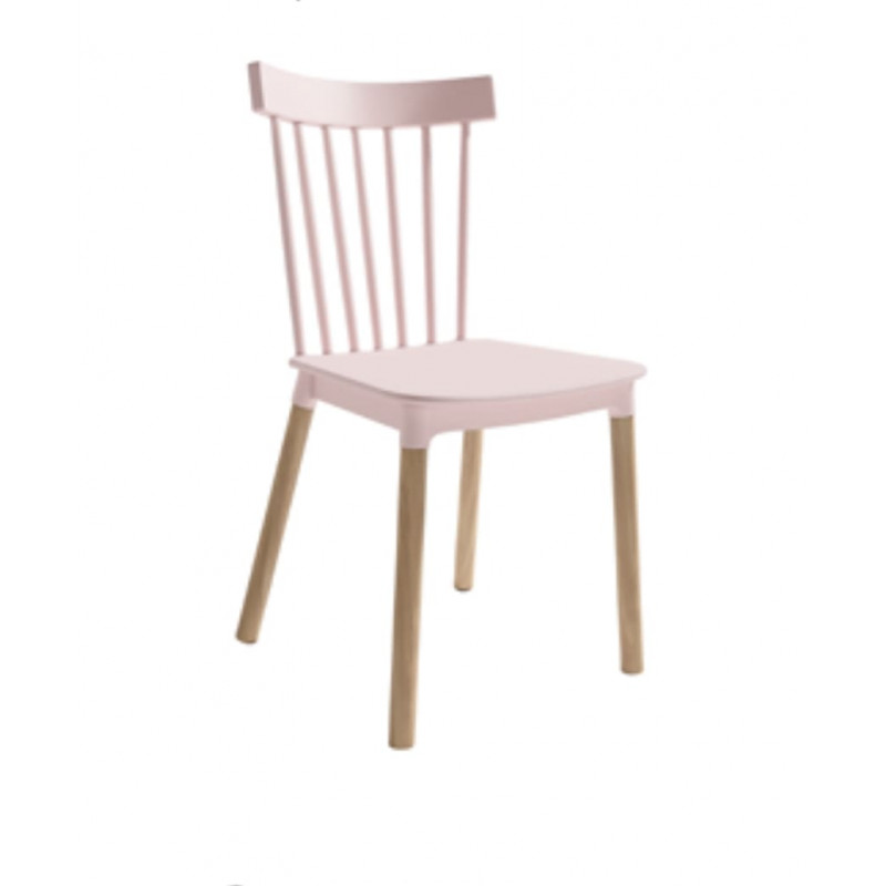 CHAISE CONTEMPORAINE COLORÉ DUBLIN EN BOIS ET POLYPROPYLÈNE CHAISE CONTEMPORAINE COLORÉ DUBLIN EN BOIS ET POLYPROPYLÈNE