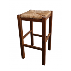 LOT DE CINQ TABOURET CAMPAGNARD HT 65 CM