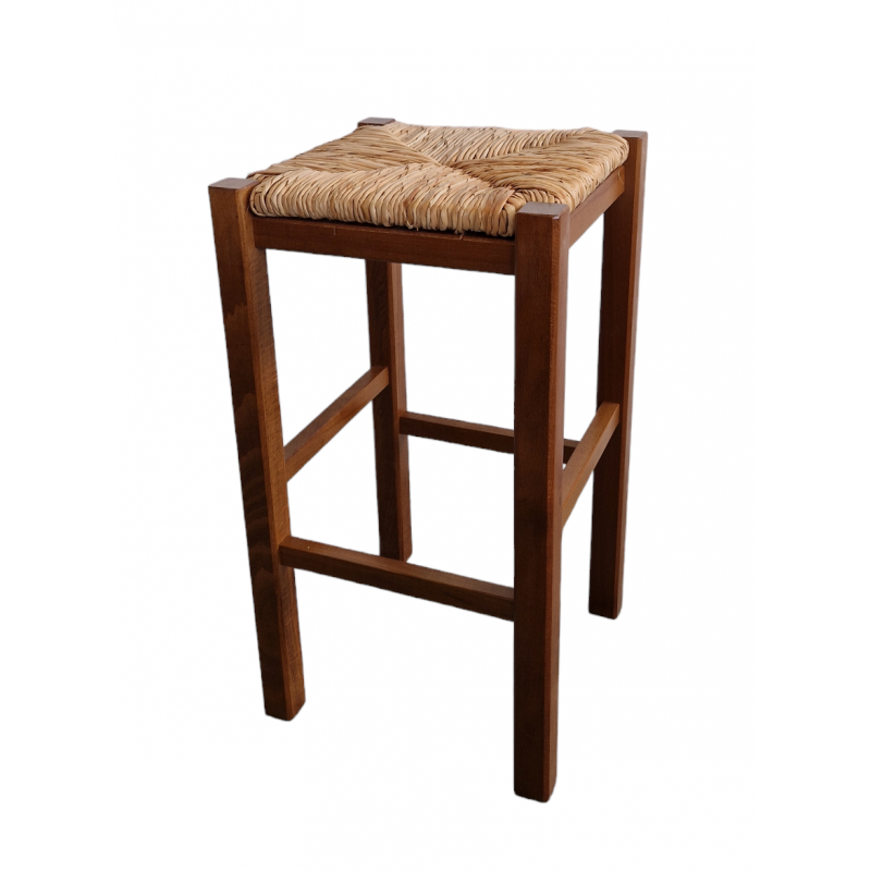 LOT DE CINQ TABOURET CAMPAGNARD HT 65 CM