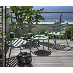 ENSEMBLE DE TERRASSE FAUTEUIL BAS ET TABLE BASSE DOGA