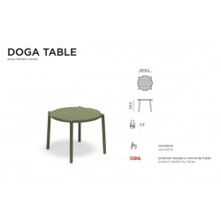 ENSEMBLE DE TERRASSE FAUTEUIL BAS ET TABLE BASSE DOGA