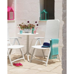 ENSEMBLE DE TERRASSE CHAISE LONGUE ET TABLE DARSENA