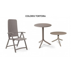 ENSEMBLE DE TERRASSE CHAISE LONGUE ET TABLE DARSENA