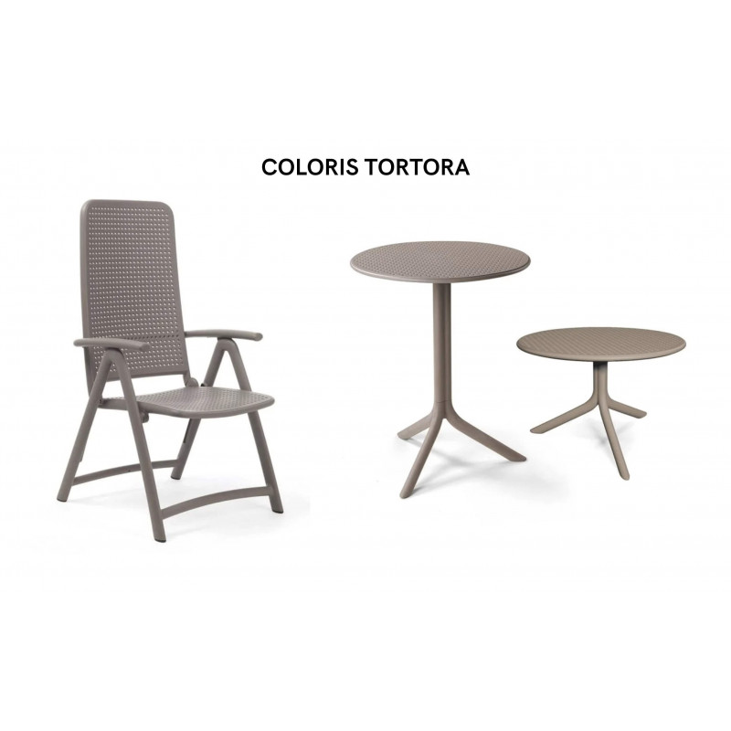 ENSEMBLE DE TERRASSE CHAISE LONGUE ET TABLE DARSENA