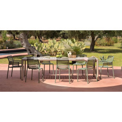 ENSEMBLE TABLES ET CHAISES DE JARDIN TEVERE ET DOGA