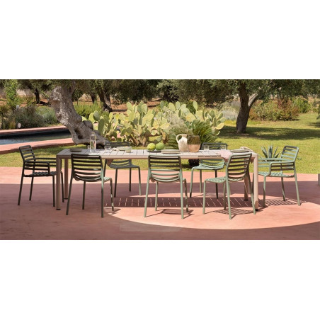 ENSEMBLE TABLES ET CHAISES DE JARDIN TEVERE ET DOGA