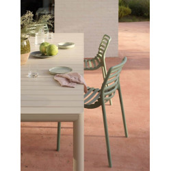 ENSEMBLE TABLES ET CHAISES DE JARDIN TEVERE ET DOGA