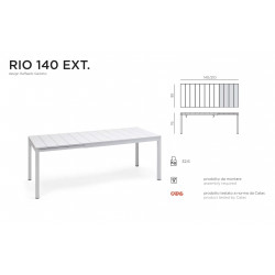 ENSEMBLE DE TERRASSE TABLE RIO ET CHAISES DOGA