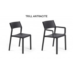 ENSEMBLE DE JARDIN TABLE TEVERE ET CHAISES ET FAUTEUILS TRILL