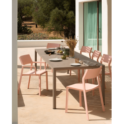 ENSEMBLE DE JARDIN TABLE TEVERE ET CHAISES ET FAUTEUILS TRILL