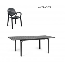 ENSEMBLE TABLE ET FAUTEUILS DE TERRASSE ALLORO - PALMA