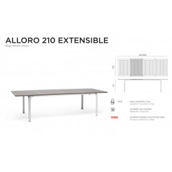 ENSEMBLE TABLE ET FAUTEUILS DE TERRASSE ALLORO - PALMA