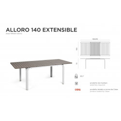 ENSEMBLE TABLE ET FAUTEUILS DE TERRASSE ALLORO - PALMA