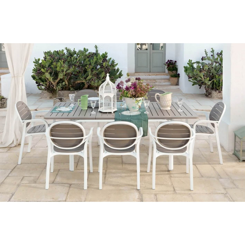 ENSEMBLE TABLE ET FAUTEUILS DE TERRASSE ALLORO - PALMA