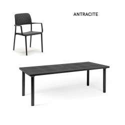 ENSEMBLE DE JARDIN TABLE LIBECCIO ET FAUTEUILS BORA