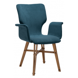 FAUTEUIL FRANÇAIS CONTEMPORAIN PIEDS CHÊNE EIFFEL NEO