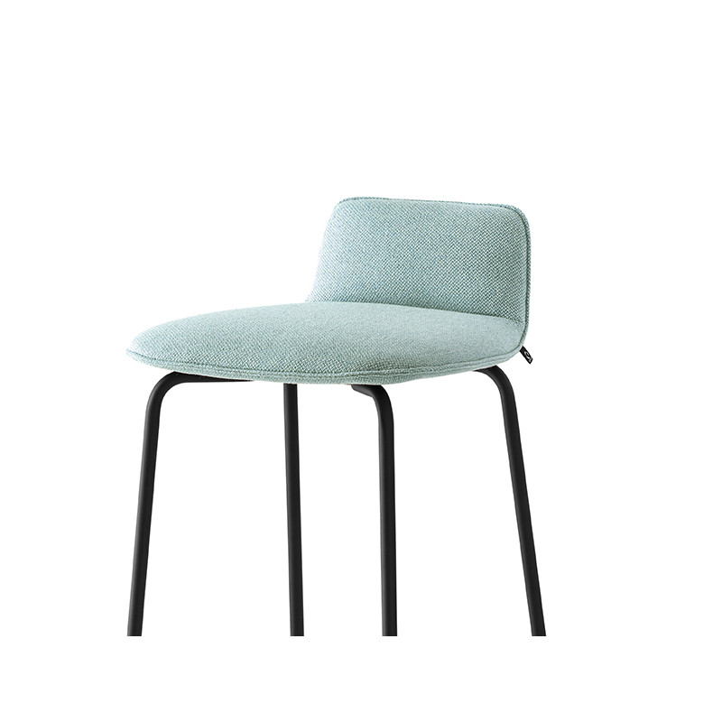 Tabouret Snack Dossier Bas RILEY SOFT en Tissu - Le Chaisier