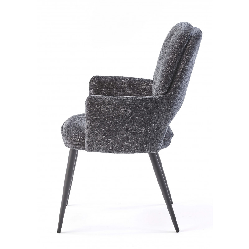 CHAISE AVEC ACCOUDOIRS EN TISSU MODERNE ANDREAS