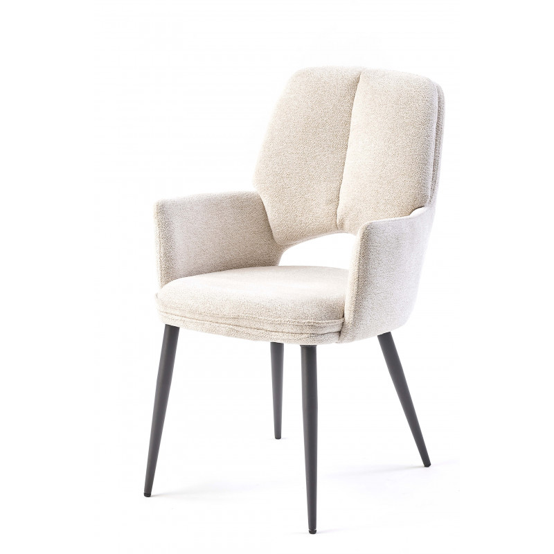 CHAISE AVEC ACCOUDOIRS EN TISSU MODERNE ANDREAS