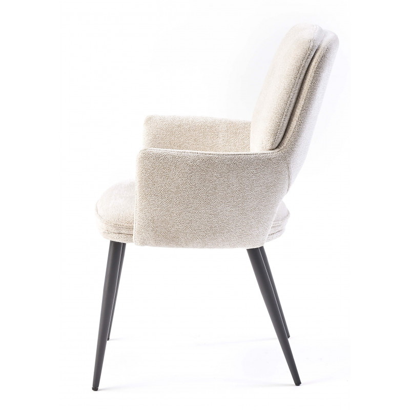CHAISE AVEC ACCOUDOIRS EN TISSU MODERNE ANDREAS