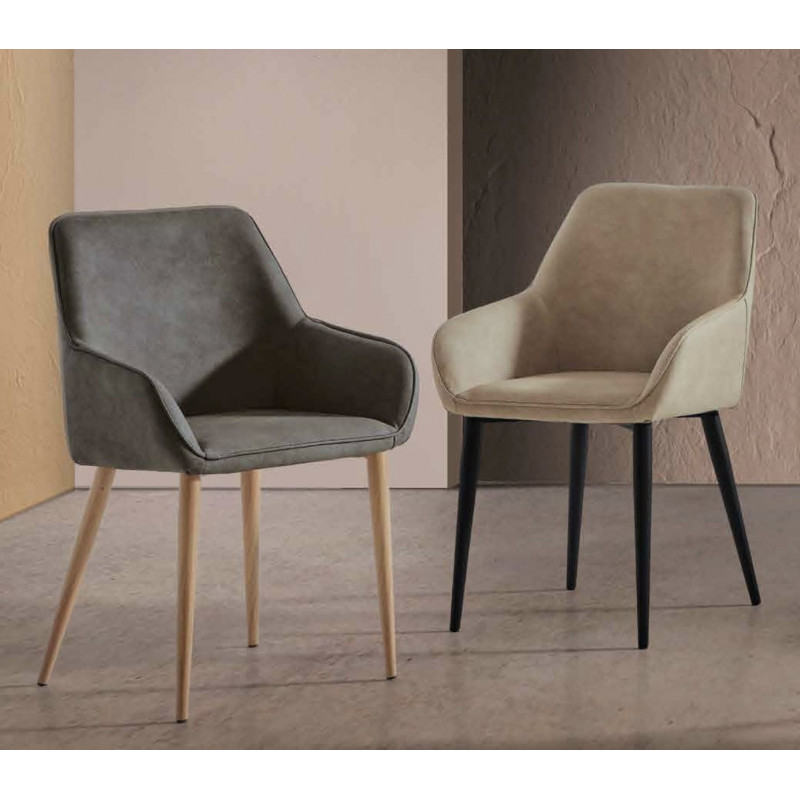 FAUTEUIL DE SALLE À MANGER CONTEMPORAIN NOLAN EN SIMILICUIR