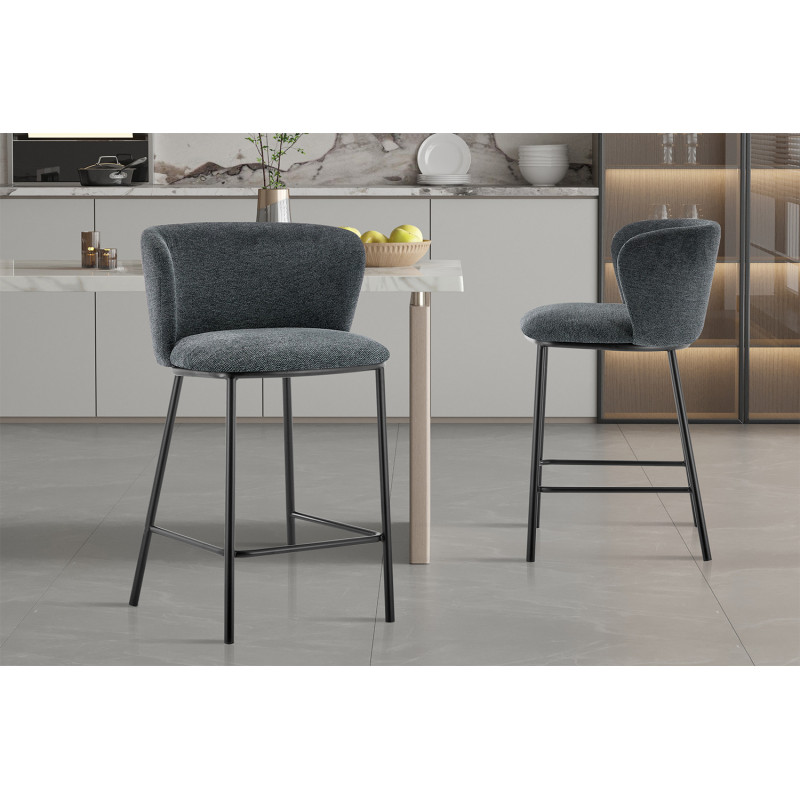 TABOURET SNACK ROND EN TISSU ARTHUR