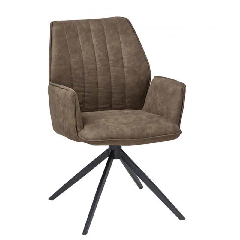LOT DE 2 FAUTEUILS DE SALLE À MANGER PIVOTANT NEVA TAUPE LOT DE 2 FAUTEUILS DE SALLE À MANGER PIVOTANT NEVA TAUPE