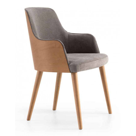 FAUTEUIL VERONA CONTEMPORAIN EN BOIS ET TISSU