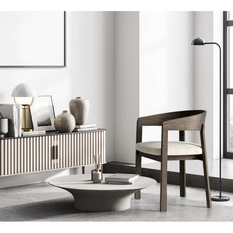 CHAISE RONDE COSY LARA 202 EN BOIS ET TISSU