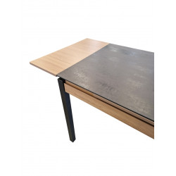TABLE DE CUISINE EN CÉRAMIQUE EXTENSIBLE ET TIROIR IRIS PROMO
