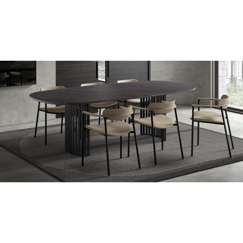 TABLE RECTANGULAIRE ANGLES ARRONDIS CANVAS