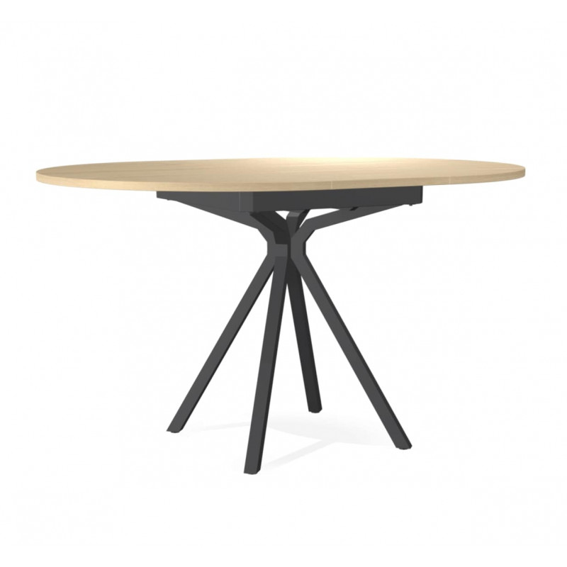 TABLE SNACK RONDE EXTENSIBLE CONTEMPORAINE ONYX