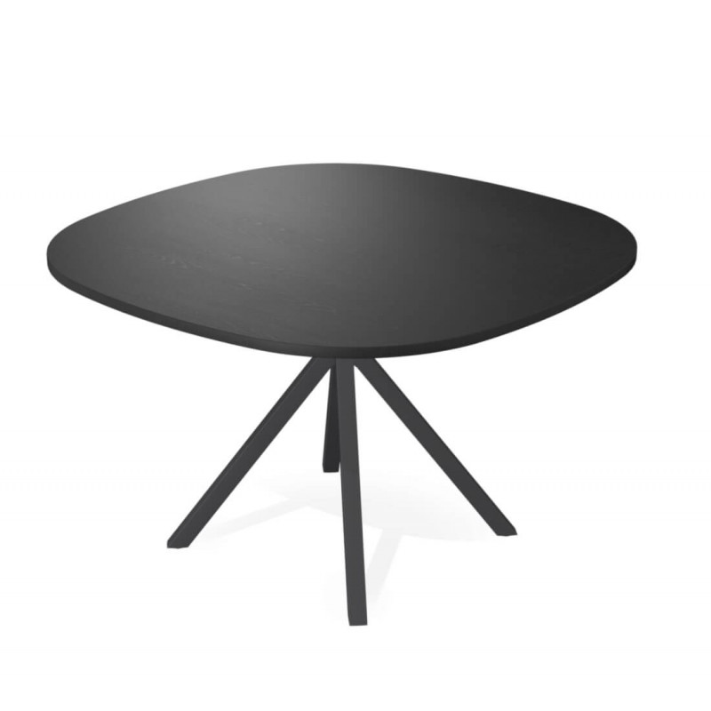 TABLE CARRÉE ANGLES ARRONDIS EXTENSIBLE ONYX