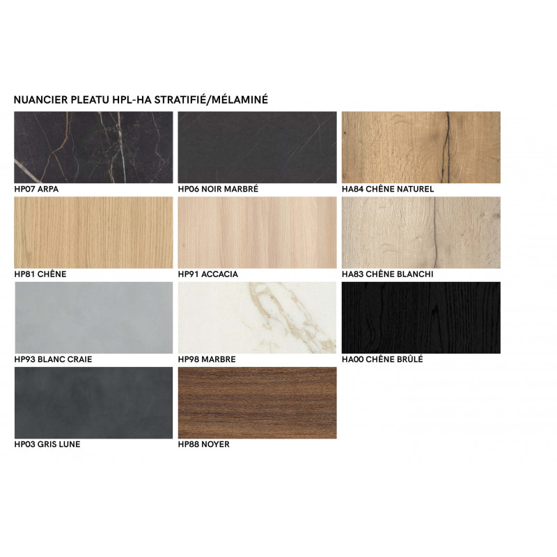 TABLE SNACK CARRÉE ANGLES ARRONDIS EXTENSIBLE ONYX