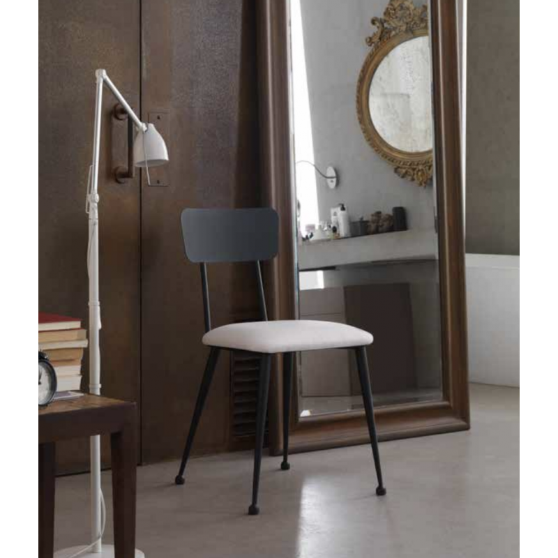 CHAISE INDUSTRIELLE EN MÉTAL ET TISSU SOFIA