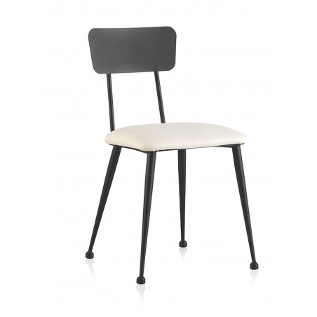 CHAISE INDUSTRIELLE EN MÉTAL ET TISSU SOFIA