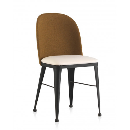 CHAISE INDUSTRIELLE RUBEN EN TISSU ET MÉTAL