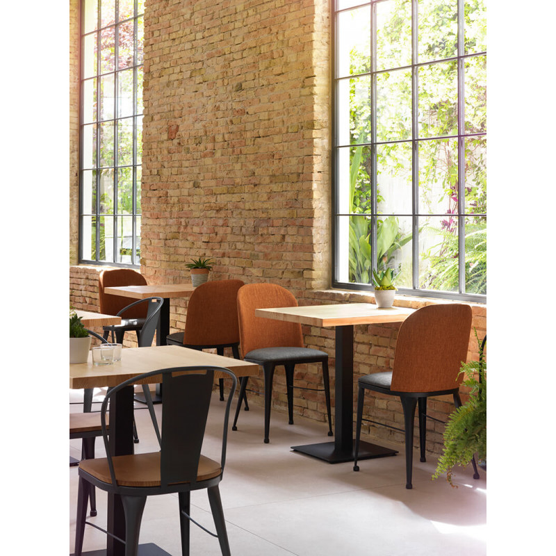 CHAISE INDUSTRIELLE RUBEN EN TISSU ET MÉTAL