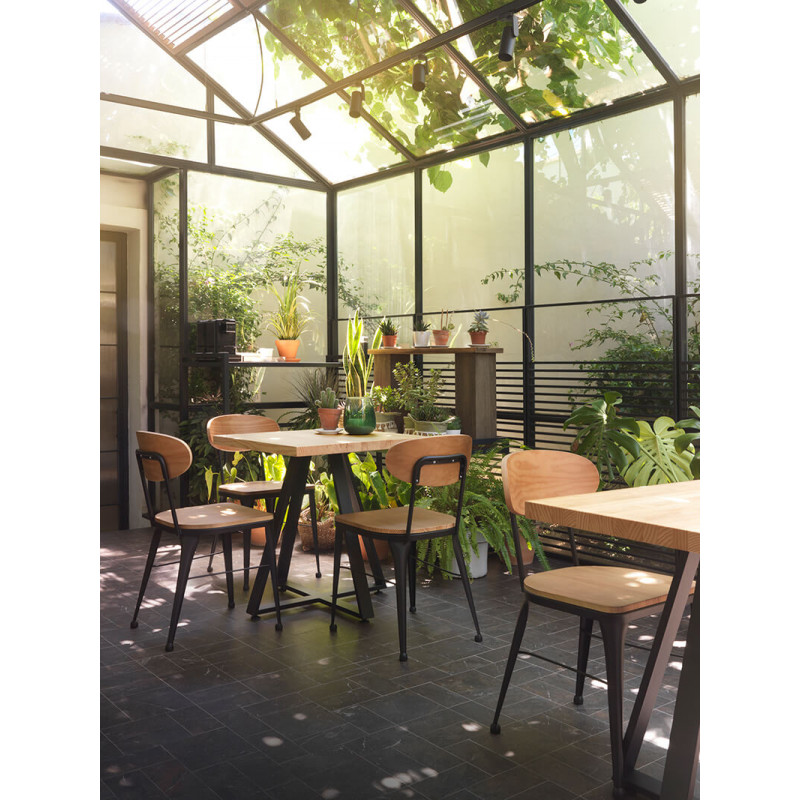 TABLE BISTROT ORIGINALE MÉTAL ET BOIS LUCIA