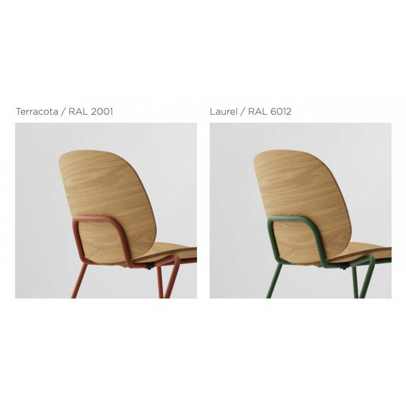 FAUTEUIL D'ÉCOLIER MODERNE EN BOIS ET MÉTAL DANA