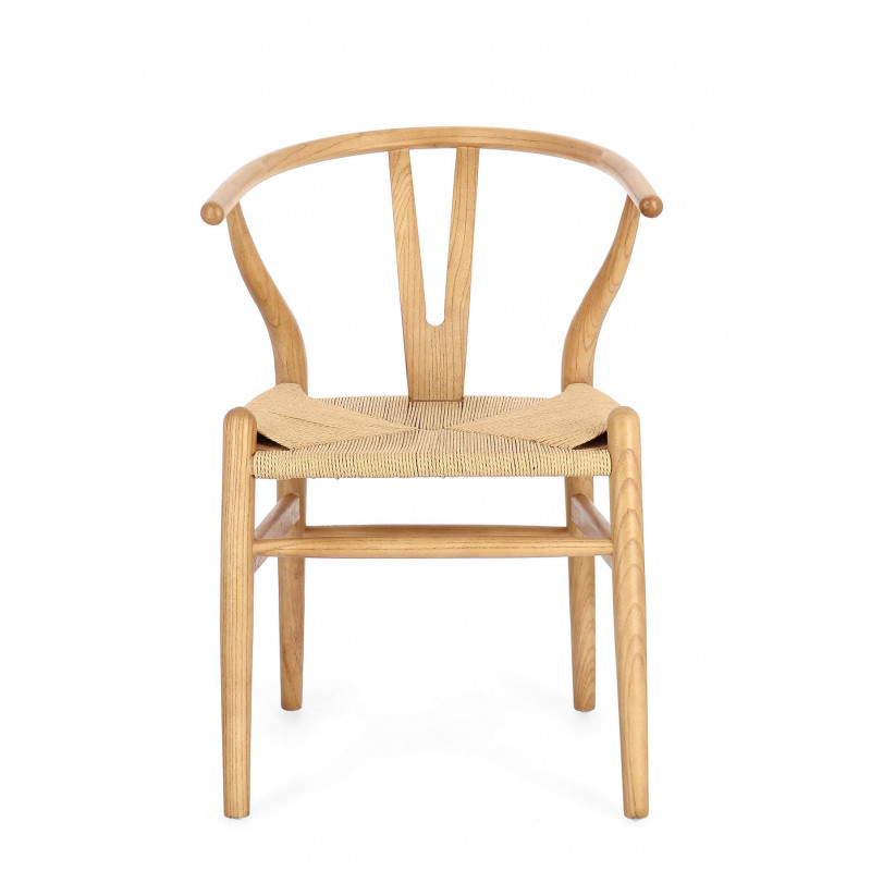 CHAISE EN BOIS ET PAILLE CONTEMPORAINE ARTAS