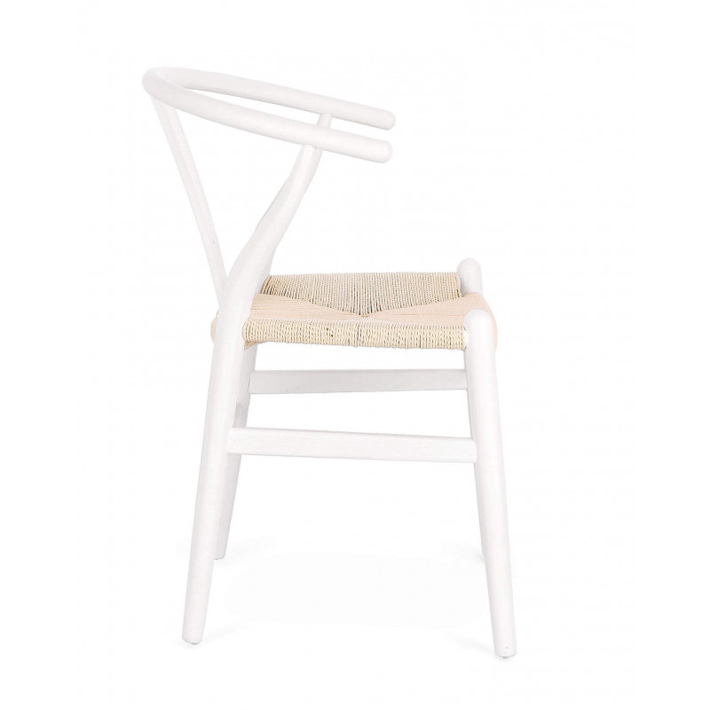 CHAISE EN BOIS ET PAILLE CONTEMPORAINE ARTAS