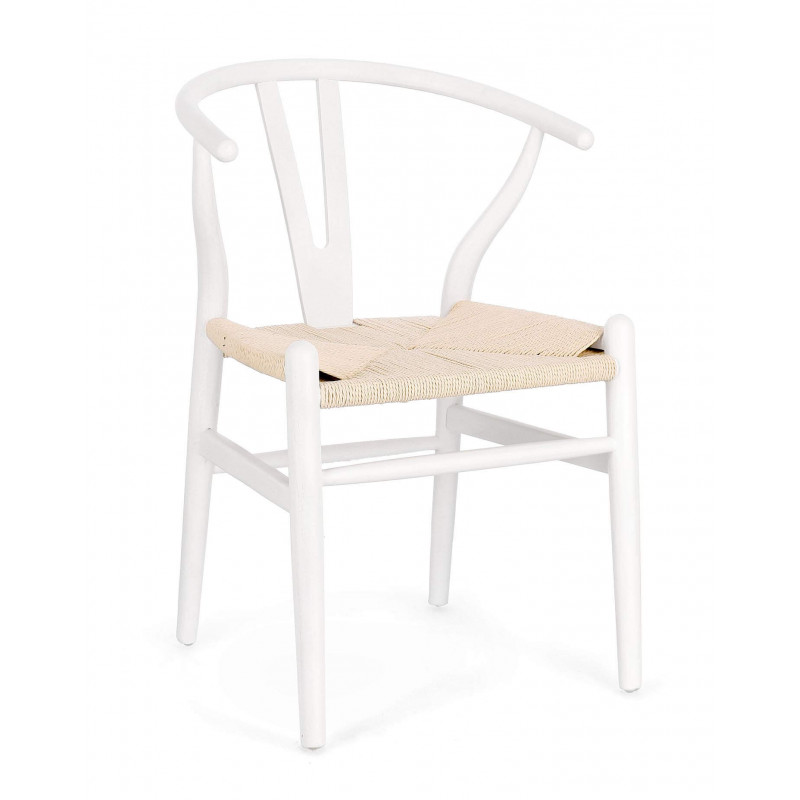 CHAISE EN BOIS ET PAILLE CONTEMPORAINE ARTAS