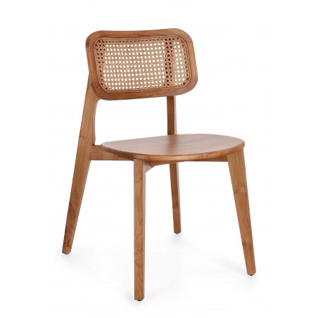 CHAISE CANNÉE EN BOIS CONTEMPORAINE ABBY