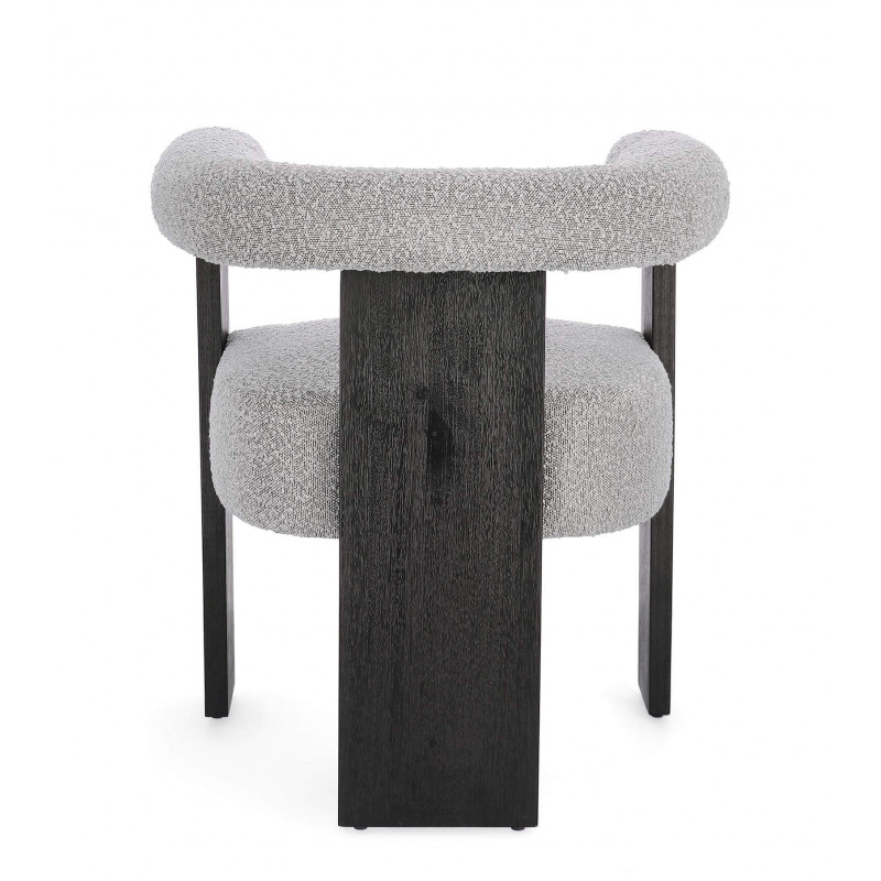 FAUTEUIL ROND CONTEMPORAIN EN BOIS ET TISSU AGAPE