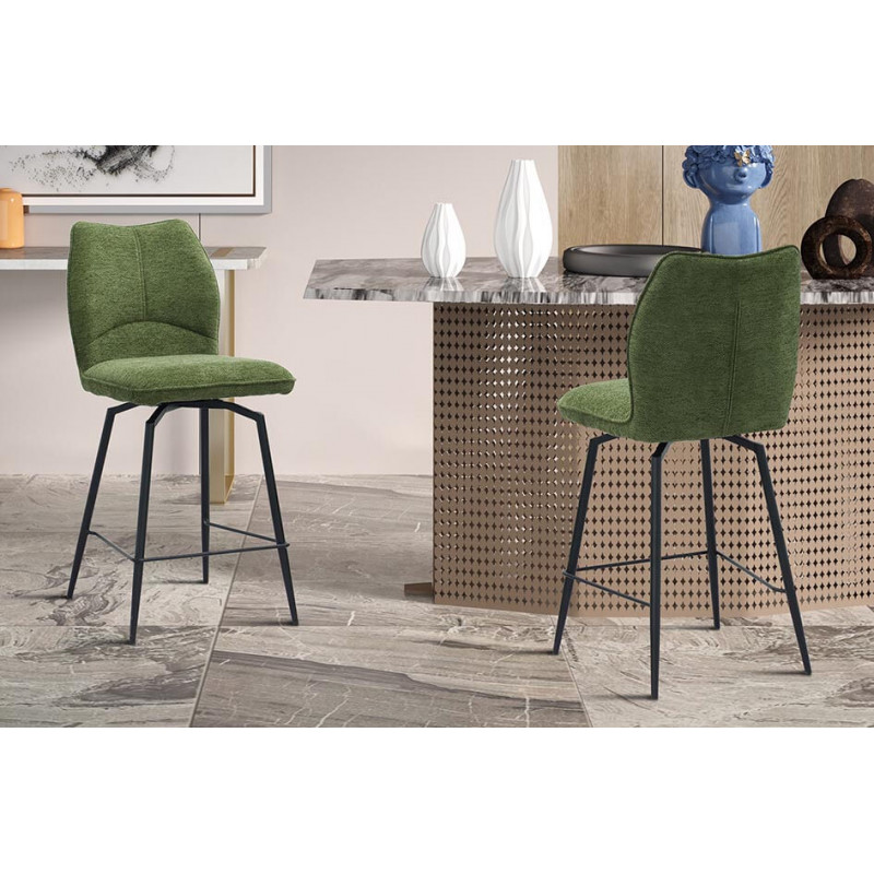 TABOURET SNACK EN TISSU PIVOTANT LARA